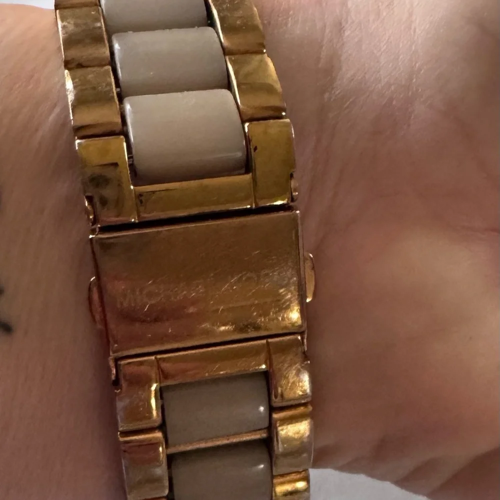 Michael Kors Blair Rose Gold Blush Acetate Stainless Steel Watch